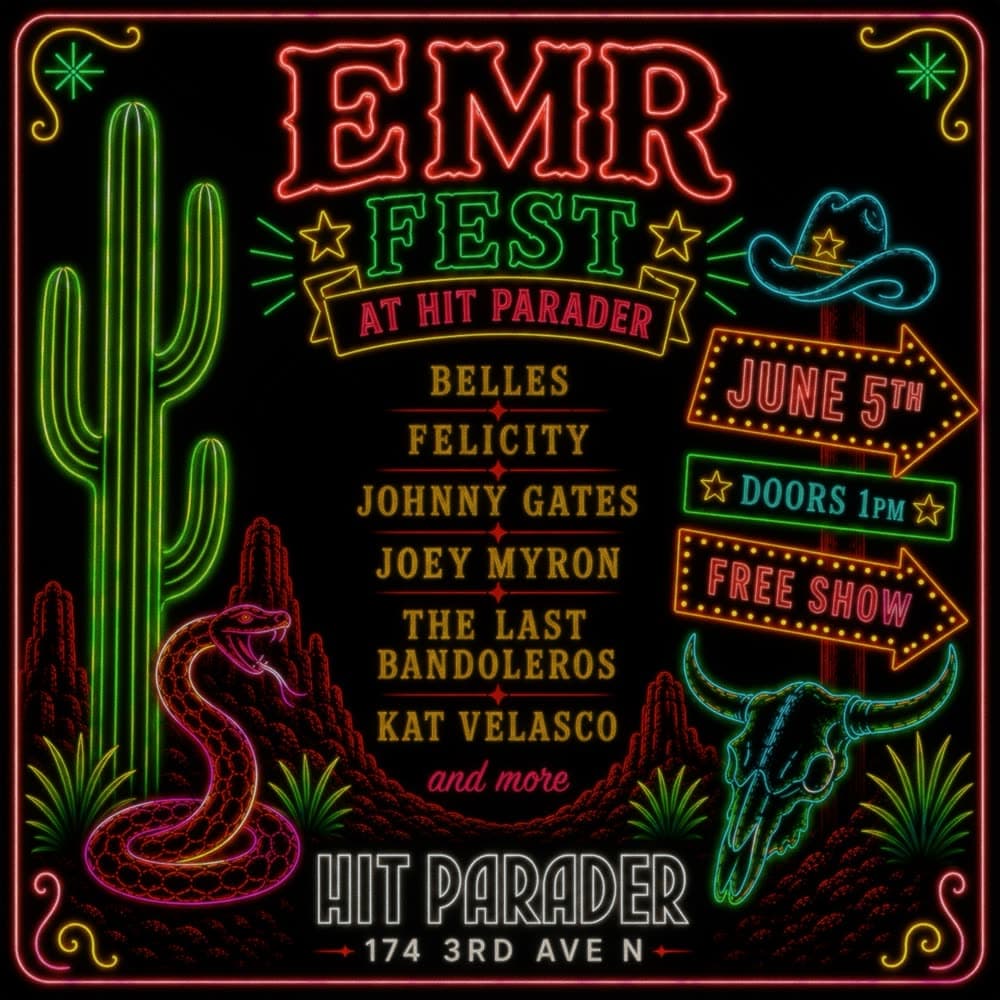 EMR Fest at Hit Parader lineup poster, June 5